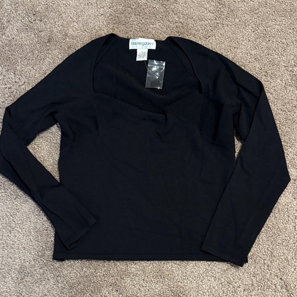 Bloomingdale's Tops - Bloomingdale's Elegant Black Long Sleeve Tee